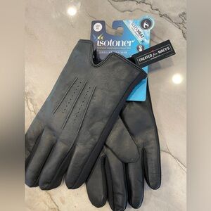 🔴NWT Men’s XL leather Isotoner gloves